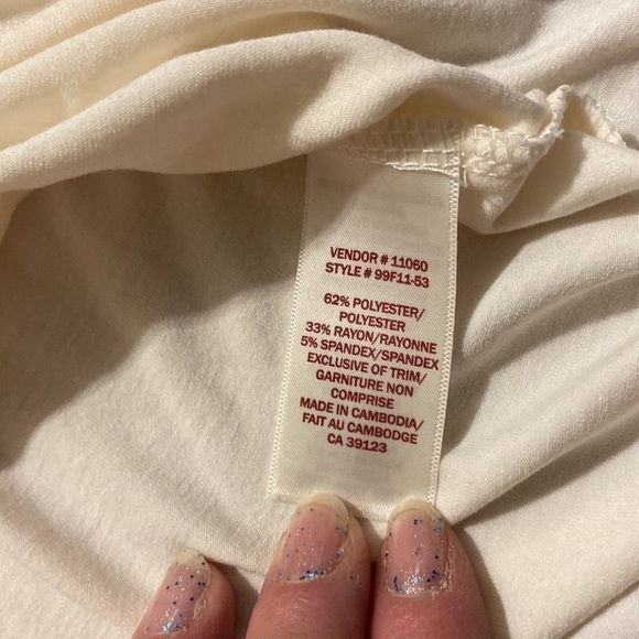 NORTHERN Reflections Women’s White/Cream Cowl Neck Tank Top (Size Small) - Picture 7 of 8